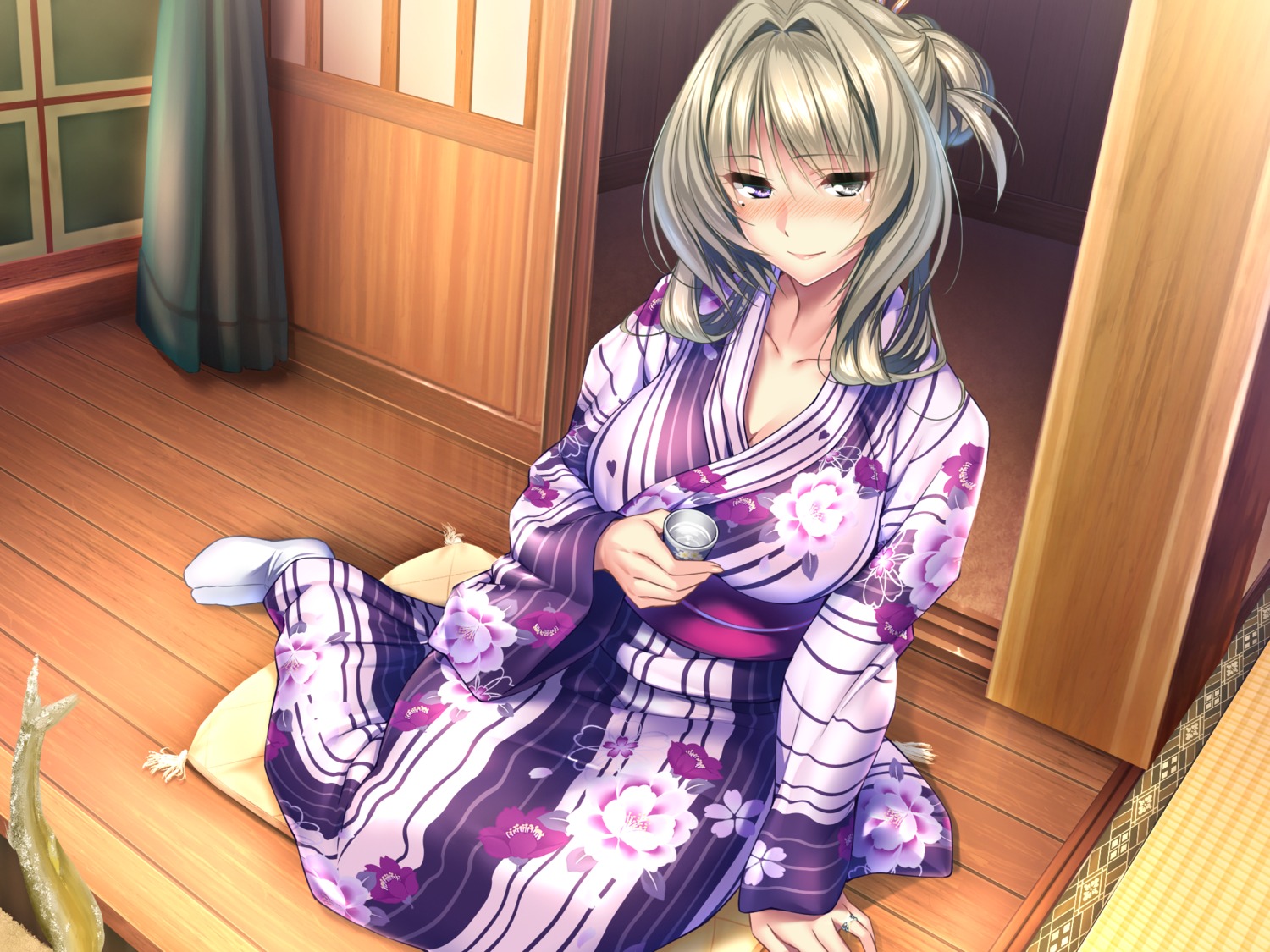 Azarashi Soft Piromizu Amakano Kanbayashi Mizuki Cleavage Game Cg Yukata 378828 Yande Re